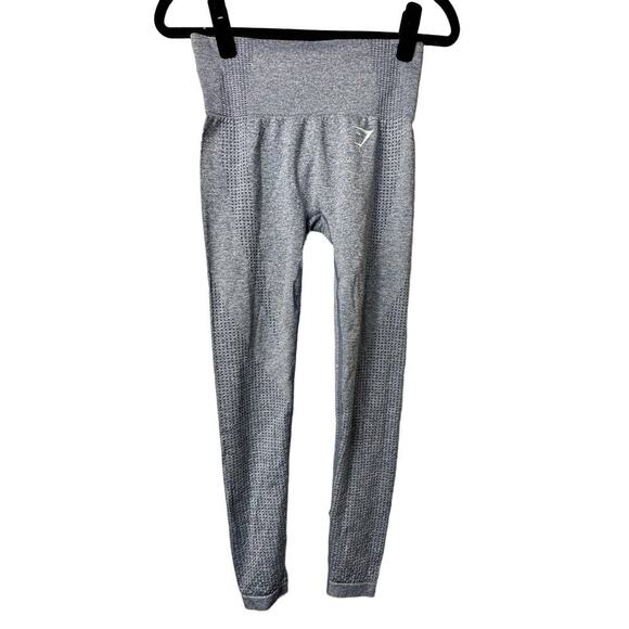 Gymshark Leggings Seamless High Rise Waist Ankle Athletic Athleisure Gray S - Picture 1 of 6
